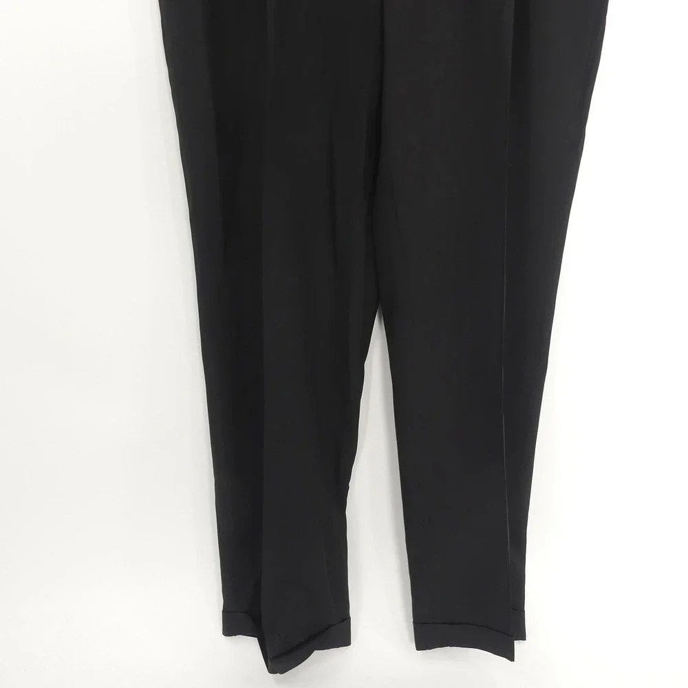 Zanella Bennett Wool Dress Pants Pleated Black Stripe Men's‎ 40x33